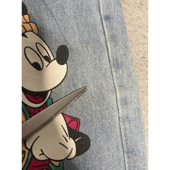 Vintage 90s Disney Mickey Mouse Jerry Leigh Jeans Womens Sz 5 Blue Straight Fit - Picture 13 of 13